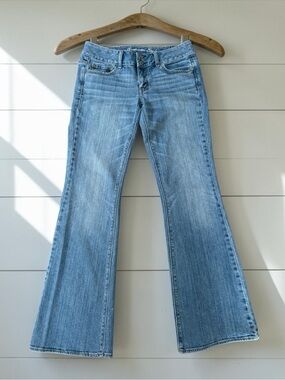 American Eagle Artist Jeans, Size 6, Stretch Light Wash Flare Bootcut Y2K